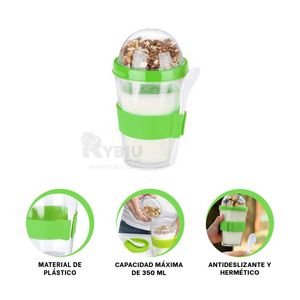 Pocillo de Liquido 350ML Verde Limon Y+Post-it Adhesivos