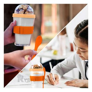 Taza Compacta de Liquido 350ML Anaranjado Y+Regalo Stickers
