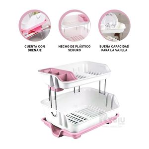 Colador Resistente de Platos 2N Rosado Y+Ligas de Regalo