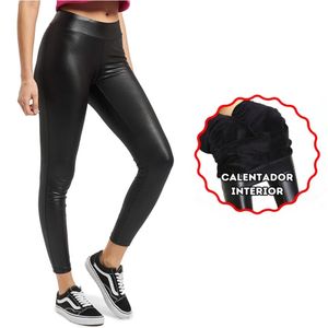 Pantalon Calentador Tipo Encuerado Negro - L/XL