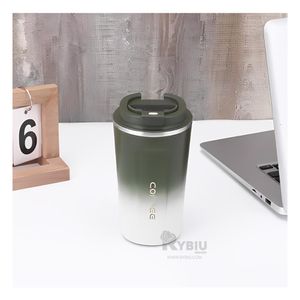 Vaso Digital Termico en Verde con Blanco Y+Papel de Regalo