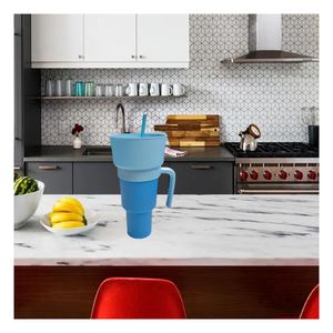 Vaso para Dulces en Color Celeste Y+Papel de Regalo