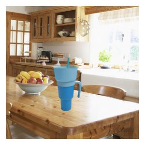 Taza Util y Compacta en Color Celeste Y+Post-it Adhesivos