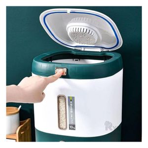 Dispensador de Arroz y Cereales 10 kg en Color Verde