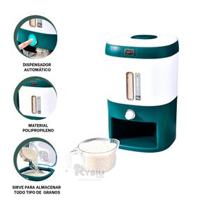 Barril Dispensador de Arroz en Color Verde Y+Gift MiniAgenda