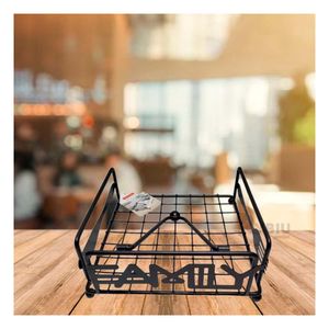 Servilletero de Acero para Mesa Tono Negro Y+Papel de Regalo