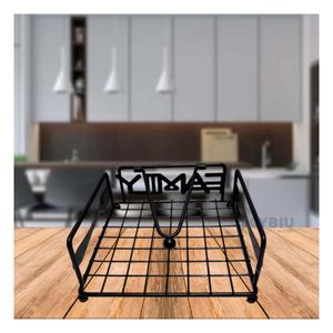 Soporte para Servilletas Funcional Negro Y+Post-it Adhesivos