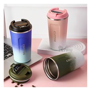 Vaso con Tapa en Rosado con Blanco Y+Regalo Stickers