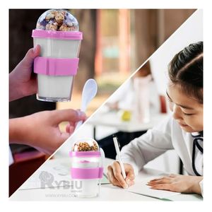 Vaso Util para Grageas 350ML Rosado Y+Regalo Stickers