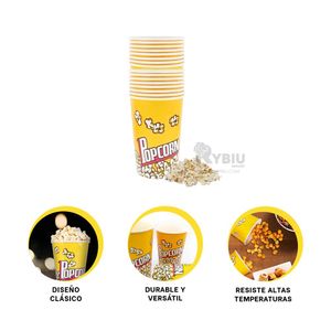 Tazon para Porcorn en 7x17cm Amarillo Y+Post-it Adhesivos