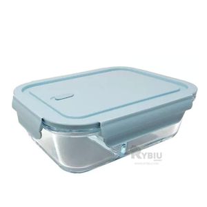 Recipiente Moderno con Tapa Color Celeste Y+Regalo Stickers