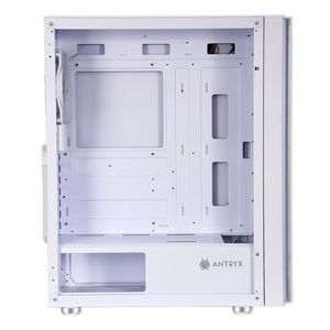 Gabinete Antryx RX-260 WHITE, USB3.0, FRGB FAN X4, panel lateral de vidrio templado