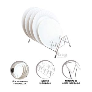 Soporte Duradero para Vajillas en Acero Y+Regalo Agendita