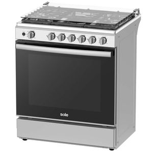 Cocina de Pie a Gas SOLE 5 Quemadores NIZA GLP COSOL036 Silver