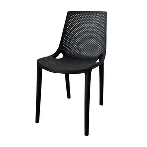 Silla de exterior de resina Gramas Negra Orange