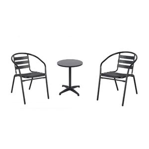 Set para Balcón Aluminio Negro 3 piezas Orange