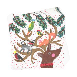 Set 24 Servilletas de Papel con Diseño Navideño