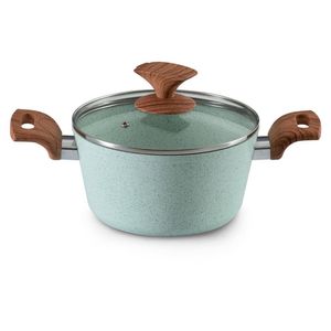 Juego De Ollas Ilko Btc Ceramica 7 Pzs Granito Menta1