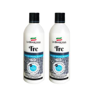 Shampoo TRE Anticaspa-Anticaida-Antigrasa La Brasiliana 500Ml x2unids