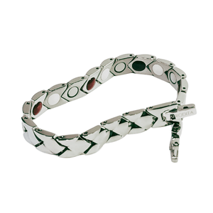 Pulsera Magnética Saludable Titanio Plata Modelo YSB-146 x 17 cm