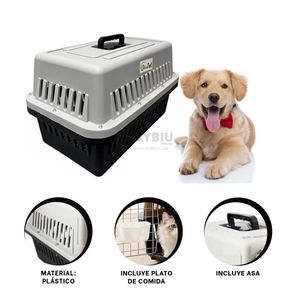 Transportadora de Mascota Segura L50 Negro Y+Regalo Stickers