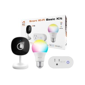Kit Basico Inteligente Wifi Nexxt NHK-K118 Cámara 3MP  Enchufe  Bombilla RGB