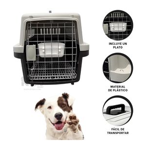 Transportadora de Mascota Segura L70 Negro Y+Regalo Stickers