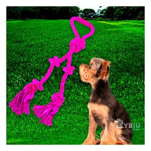 Soga Recreativa para Perros de Tono Rosado Y+Papel de Regalo