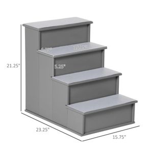 Escalera para Mascotas Isami Gris R&R MUEBLES