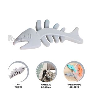 Juguete de Pescado Dinamico para Mascotas en Color Plomo