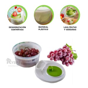 Escurridor Moderno de Verduras en Blanco y Verde Y+Agendita