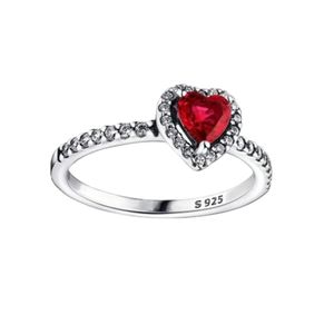 Anillo Bañado en Plata Modelo Heart Talla 9