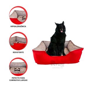 Cama Talla XL para Perros de Color Rojo Y+Agendita