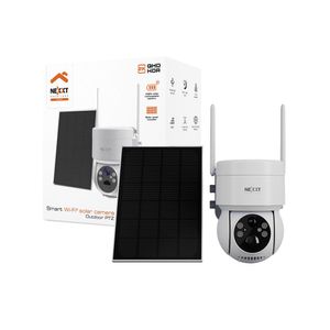 Cámara Wifi PTZ Next NHC-OP20S 3MP 2K Panel Solar Sirena Reflector IP65