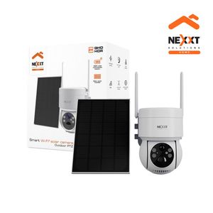 Cámara Wifi PTZ Next NHC-OP20S 3MP 2K Panel Solar Sirena Reflector IP65