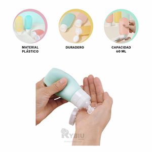 Set para Viaje Recargable en Multicolor Y+Papel de Regalo