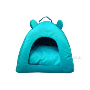 Cama Tipo Iglú Acogedora para Mascotas Talla S Verde Agua