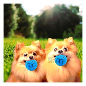 Pelota Resistente con Sonido en Tono Azul Y+Papel de Regalo