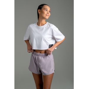 Polo Casual Crop Manga Corta para Mujer Blanc The Blanc