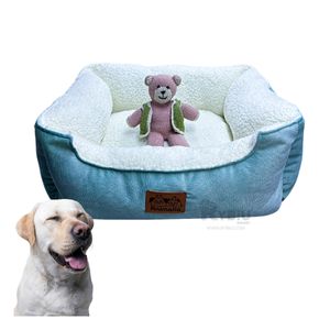Cama Canina en Verde Hade y Perla en XL Y+Papel de Regalo