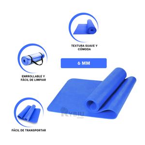 Colchoneta Deportiva 6mm de Color Azul Y+Post-it adhesivos
