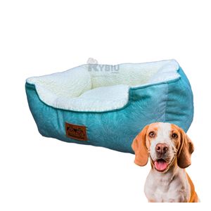 Cama Canina en Verde Hade y Perla en M Y+Papel de Regalo