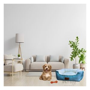 Cama Canina en Verde Hade y Perla en M Y+Papel de Regalo