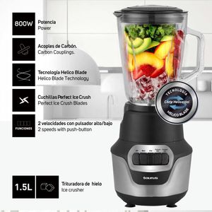 Licudora de 1.5 Litros 2 Vel con Jarra de Vidrio Taurus Perfect Push 800 W