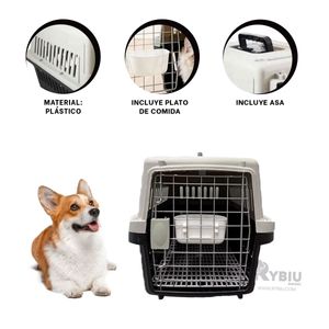 Transportadora para Perro L50 Color Negro Y+Papel de Regalo