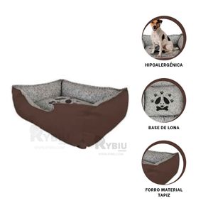 Cama Canina de Color Marron en Talla XXL Y+Papel de Regalo