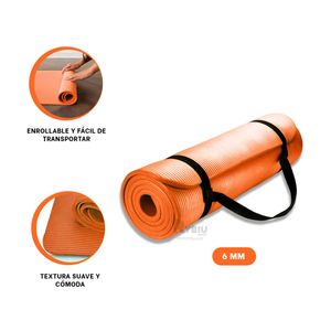 Colchoneta de Deporte 6mm en Anaranjado Y+Post-it adhesivos