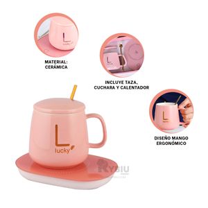 Calentador Innovador a Corriente en Color Rosado Y+Stickers