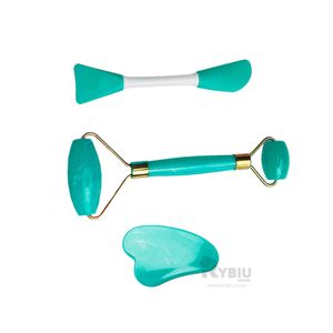 Set 3 de Limpieza Facial Plastico de Color Turqueza