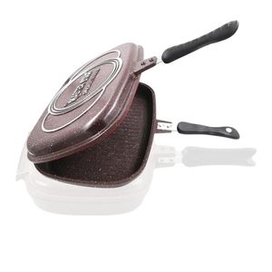 Sartén Flip Grill Doble Cara Antiadherente Color Café 40cm